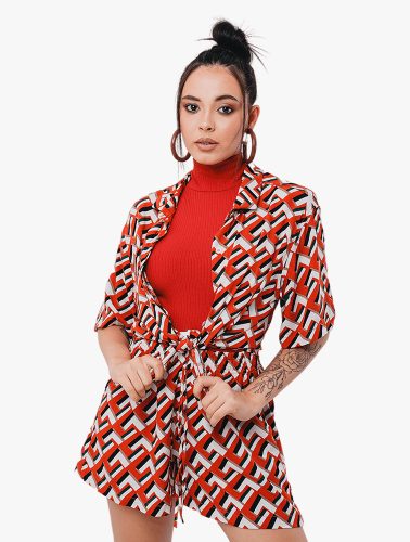 Multicolour Printed Middi